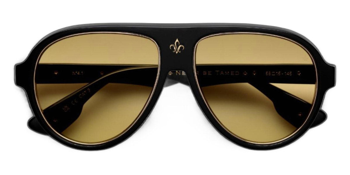 Philippe V® No4.1 PHI No4.1 Black Frame Jelly Yellow PTC Lens 58 - Black Frame - Jelly Yellow PTC Lens Sunglasses
