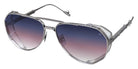Philippe V® No7.2 PHI No7.2 Silver Frame Sunset83 Gradient Lens 61 - Silver Frame - Sunset83 Gradient Lens Sunglasses