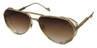 Philippe V® No7.2 PHI No7.2 Gold Frame Brown Gradient Lens 61 - Gold Frame - Brown Gradient Lens Sunglasses