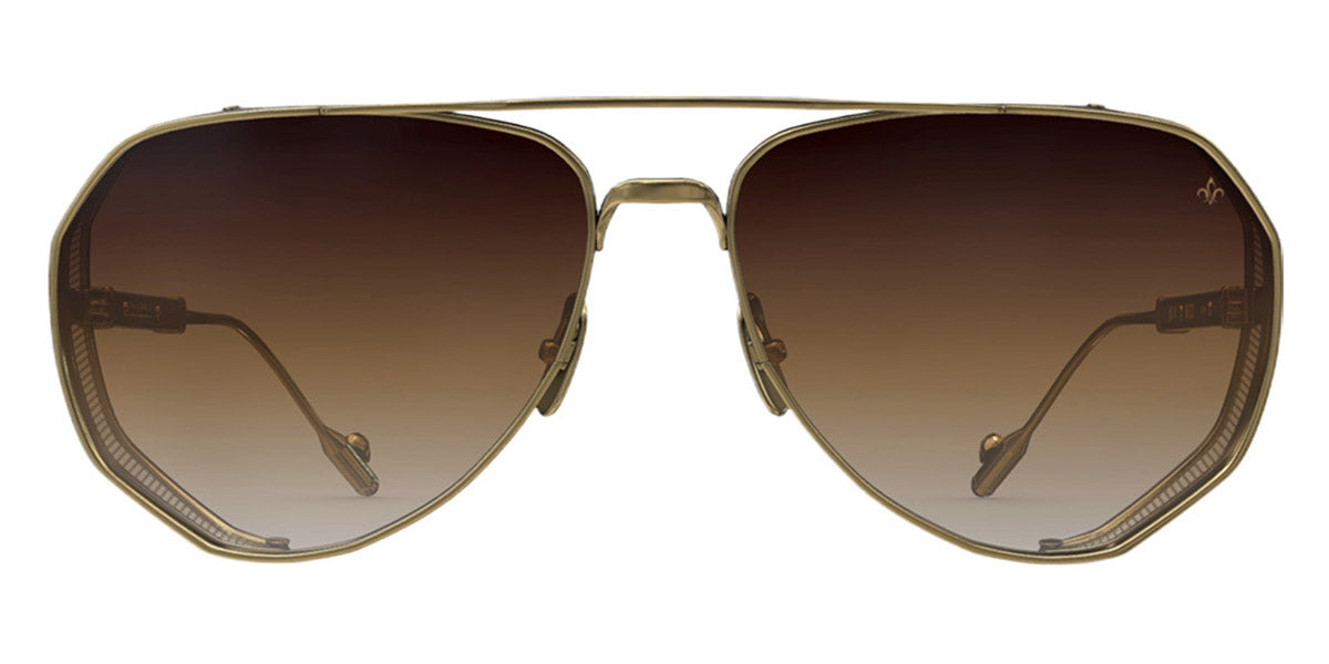 Philippe V® No7.2 PHI No7.2 Gold Frame Brown Gradient Lens 61 - Gold Frame - Brown Gradient Lens Sunglasses