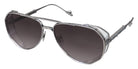 Philippe V® No7.2 PHI No7.2 Silver Frame Grey Gradient Lens 61 - Silver Frame - Grey Gradient Lens Sunglasses
