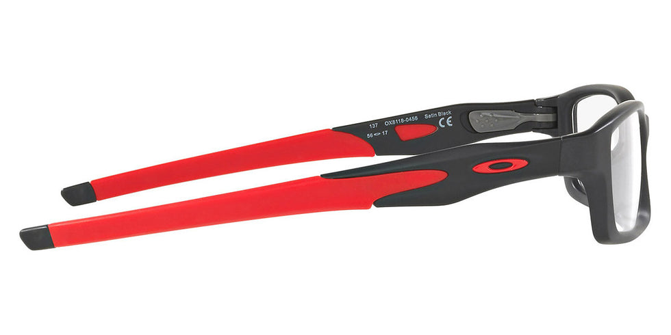 Oakley® OX8118 Crosslink (A) OX8118 811804 56 - Satin Black (Red) Eyeglasses