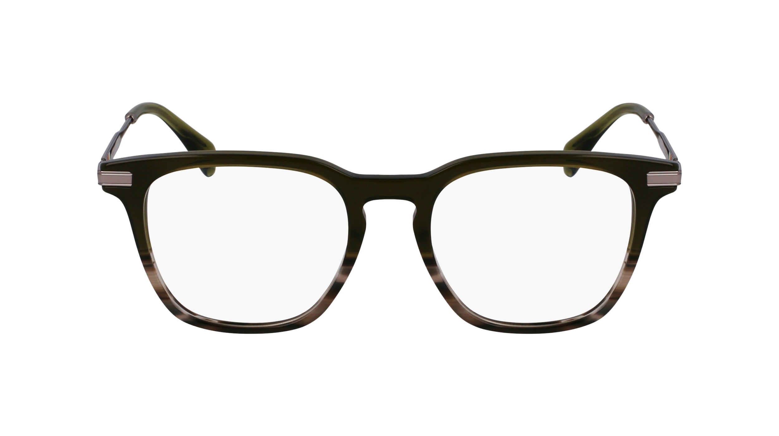 Paul Smith® Ledbury PSM PS24624 318 50 - 318 Transparent Olive/Striped Ol Eyeglasses