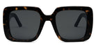 Dior® WILDIOR S3U - 29P0 Shiny Dark Havana/ Smoke  Polarized Sunglasses