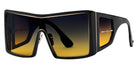 Philippe V® WNo19 PHI WNo19 Black Frame Grey to Yellow Gradient Lens 133 - Black Frame - Grey to Yellow Gradient Lens Sunglasses