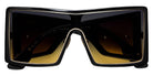 Philippe V® WNo19 PHI WNo19 Black Frame Grey to Yellow Gradient Lens 133 - Black Frame - Grey to Yellow Gradient Lens Sunglasses