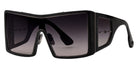 Philippe V® WNo19 PHI WNo19 Black Matt Frame Grey Gradient Lens 133 - Black Matt Frame - Grey Gradient Lens Sunglasses