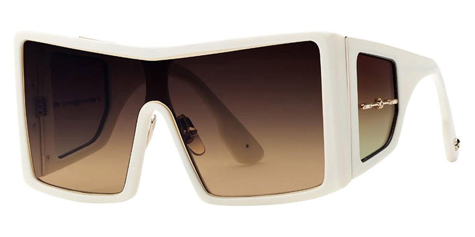 Philippe V® WNo19 PHI WNo19 Ivory Frame Brown Gradient Lens 133 - Ivory Frame - Brown Gradient Lens Sunglasses
