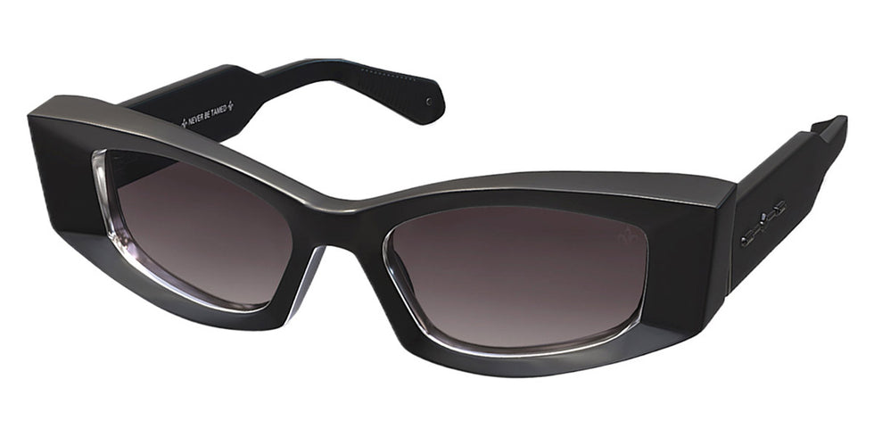 Philippe V® WNo20 PHI WNo20 Black Matt/Gun Metal Frame Grey Gradient Lens 52 - Black Matt/Gun Metal Frame - Grey Gradient Lens Sunglasses