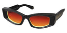 Philippe V® WNo20 PHI WNo20 Black/Gold Frame Orange Gradient Lens 52 - Black/Gold Frame - Orange Gradient Lens Sunglasses