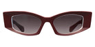 Philippe V® WNo20 PHI WNo20 Cherry Red Matt/Gun Metal Frame Grey Gradient Lens 52 - Cherry Red Matt/Gun Metal Frame - Grey Gradient Lens Sunglasses