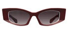 Philippe V® WNo20 PHI WNo20 Cherry Red/Silver Frame Grey Gradient Lens 52 - Cherry Red/Silver Frame - Grey Gradient Lens Sunglasses