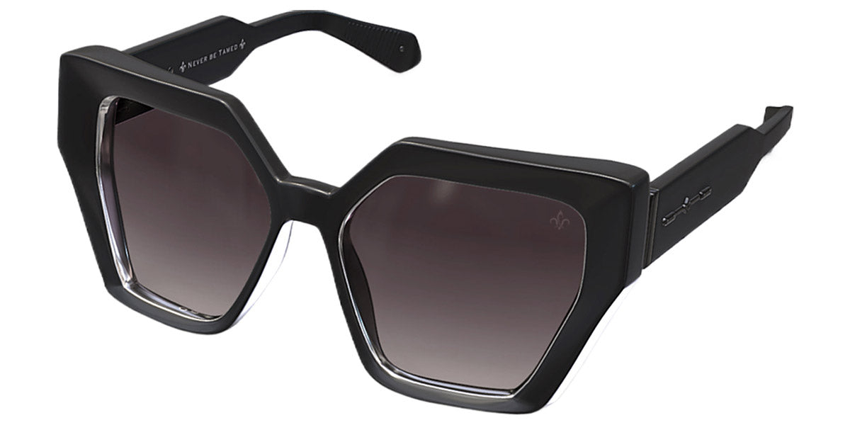 Philippe V® WNo21 PHI WNo21 Black Matt/Gun Metal Frame Grey Gradient Lens 55 - Black Matt/Gun Metal Frame - Grey Gradient Lens Sunglasses