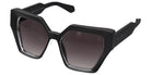 Philippe V® WNo21 PHI WNo21 Black Matt/Gun Metal Frame Grey Gradient Lens 55 - Black Matt/Gun Metal Frame - Grey Gradient Lens Sunglasses