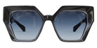 Philippe V® WNo21 PHI WNo21 Black/Silver Frame Blue Gradient Lens 55 - Black/Silver Frame - Blue Gradient Lens Sunglasses