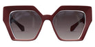 Philippe V® WNo21 PHI WNo21 Cherry Red Matt/Gun Metal Frame Grey Gradient Lens 55 - Cherry Red Matt/Gun Metal Frame - Grey Gradient Lens Sunglasses