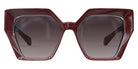 Philippe V® WNo21 PHI WNo21 Cherry Red/Silver Frame Grey Gradient Lens 55 - Cherry Red/Silver Frame - Grey Gradient Lens Sunglasses