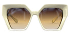 Philippe V® WNo21 PHI WNo21 Ivory/Gold Frame Brown Gradient Lens 55 - Ivory/Gold Frame - Brown Gradient Lens Sunglasses