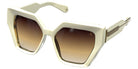 Philippe V® WNo21 PHI WNo21 Ivory/Gold Frame Brown Gradient Lens 55 - Ivory/Gold Frame - Brown Gradient Lens Sunglasses