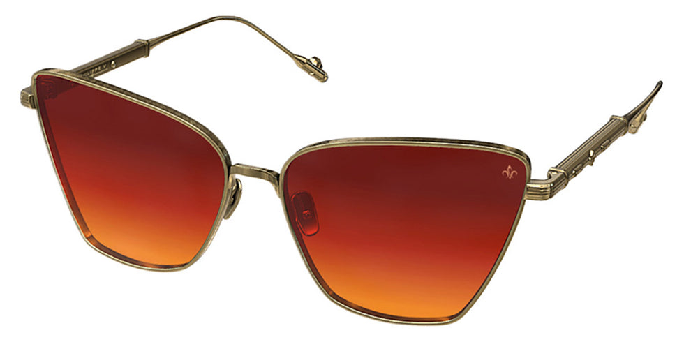 Philippe V® WNo22 PHI WNo22 Gold Frame Orange Gradient Lens 61 - Gold Frame - Orange Gradient Lens Sunglasses
