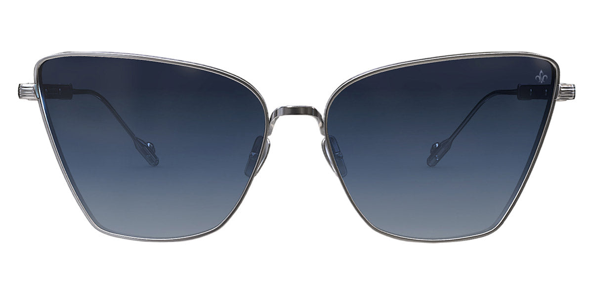 Philippe V® WNo22 PHI WNo22 Silver Frame Blue Gradient Lens 61 - Silver Frame - Blue Gradient Lens Sunglasses