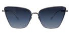 Philippe V® WNo22 PHI WNo22 Silver Frame Blue Gradient Lens 61 - Silver Frame - Blue Gradient Lens Sunglasses