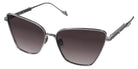 Philippe V® WNo22 PHI WNo22 Silver Frame Grey Gradient Lens 61 - Silver Frame - Grey Gradient Lens Sunglasses