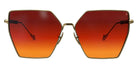 Philippe V® WNo23 PHI WNo23 Gold Frame Orange Gradient Lens 60 - Gold Frame - Orange Gradient Lens Sunglasses