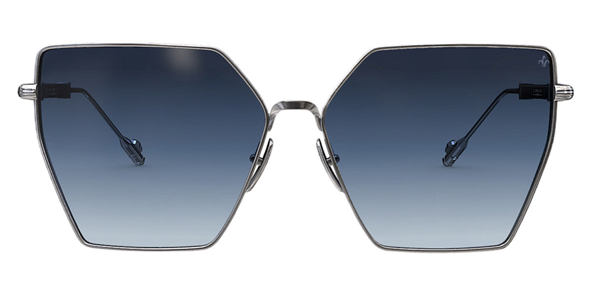 Philippe V® WNo23 PHI WNo23 Silver Frame Blue Gradient Lens 60 - Silver Frame - Blue Gradient Lens Sunglasses