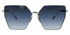 Philippe V® WNo23 PHI WNo23 Silver Frame Blue Gradient Lens 60 - Silver Frame - Blue Gradient Lens Sunglasses