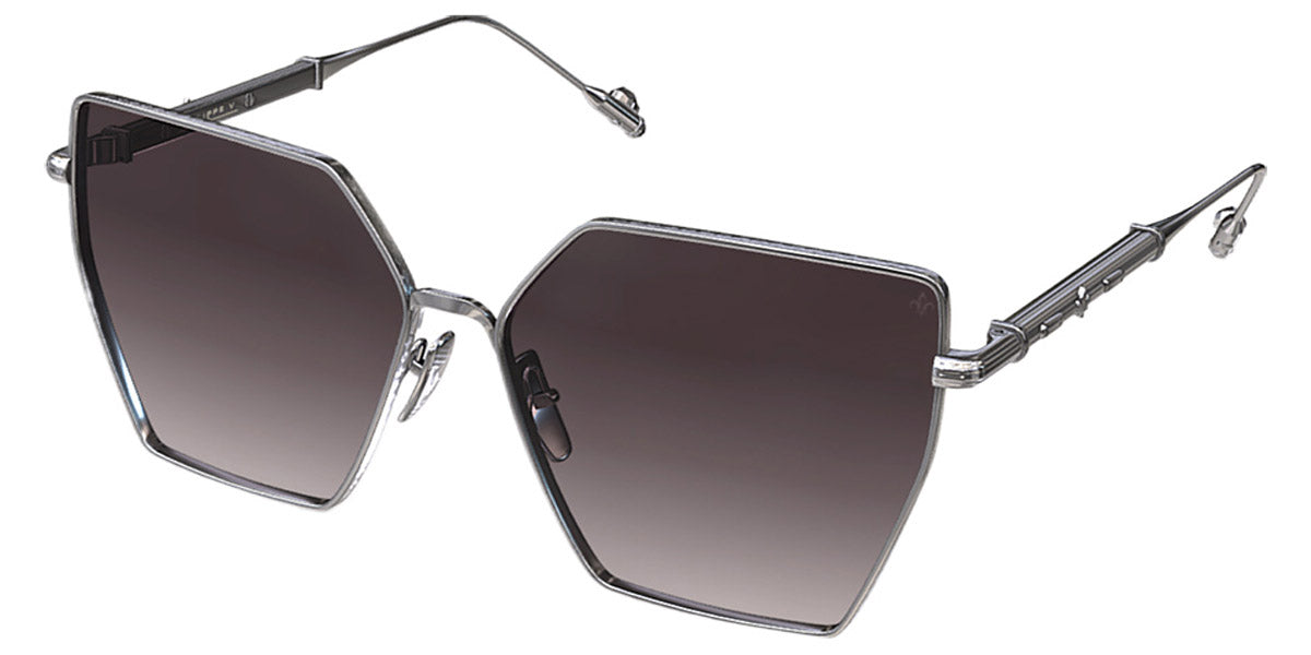 Philippe V® WNo23 PHI WNo23 Silver Frame Grey Gradient Lens 60 - Silver Frame - Grey Gradient Lens Sunglasses