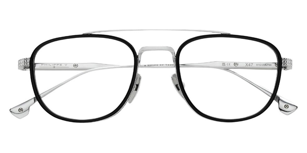 Philippe V® X47 PHI X47 Silver Frame 51 - Silver Frame Eyeglasses