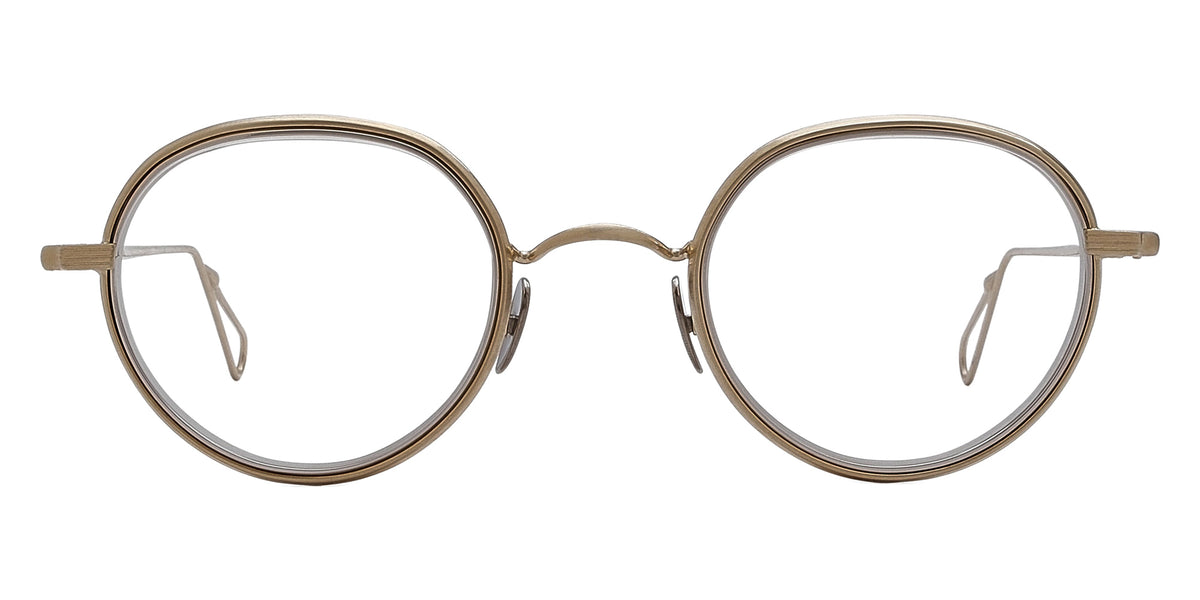 AHLEM® Limited Edition™ Paris 01 Eyeglasses AH OM092-GGBR-PA-B2 46 - Grey Gold Brushed/White Gold