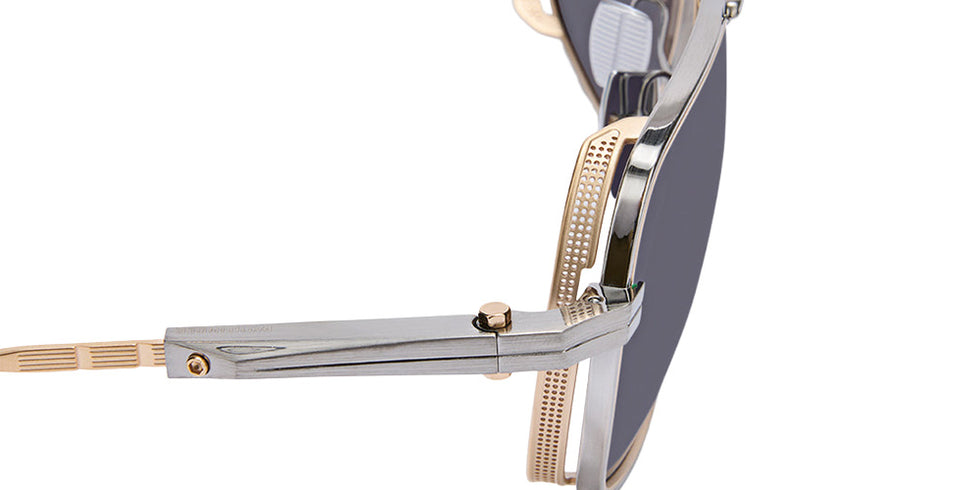 Akoni® Pathfinder Sunglasses - Brushed Black Palladium and Gold