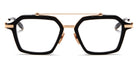 Akoni® Akari AF AKO Akari AF 413A 51 - Solid Black/White Gold Eyeglasses