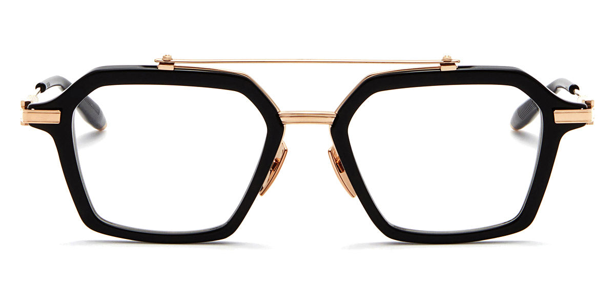 Akoni® Akari AF AKO Akari AF 413A 51 - Solid Black/White Gold Eyeglasses