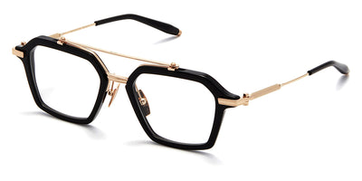 Akoni® Akari AF AKO Akari AF 413A 51 - Solid Black/White Gold Eyeglasses