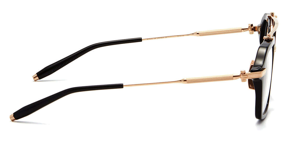 Akoni® Akari AF AKO Akari AF 413A 51 - Solid Black/White Gold Eyeglasses