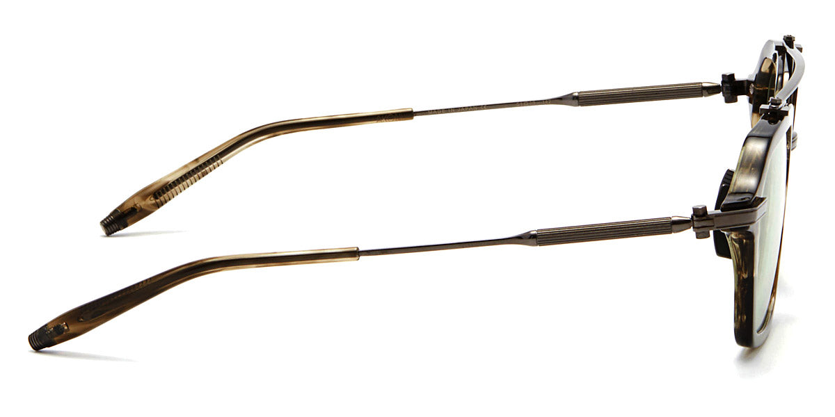 Akoni® Akari AF AKO Akari AF 413B 51 - Green Tortoise Swirl/Black Rhodium / Light Olive Eyeglasses