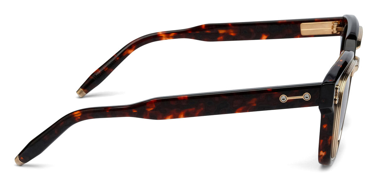 Akoni® Apollo AKO Apollo 518B 51 - Havana/Brushed 12k Gold/Machine Silver / Dark Brown Sunglasses