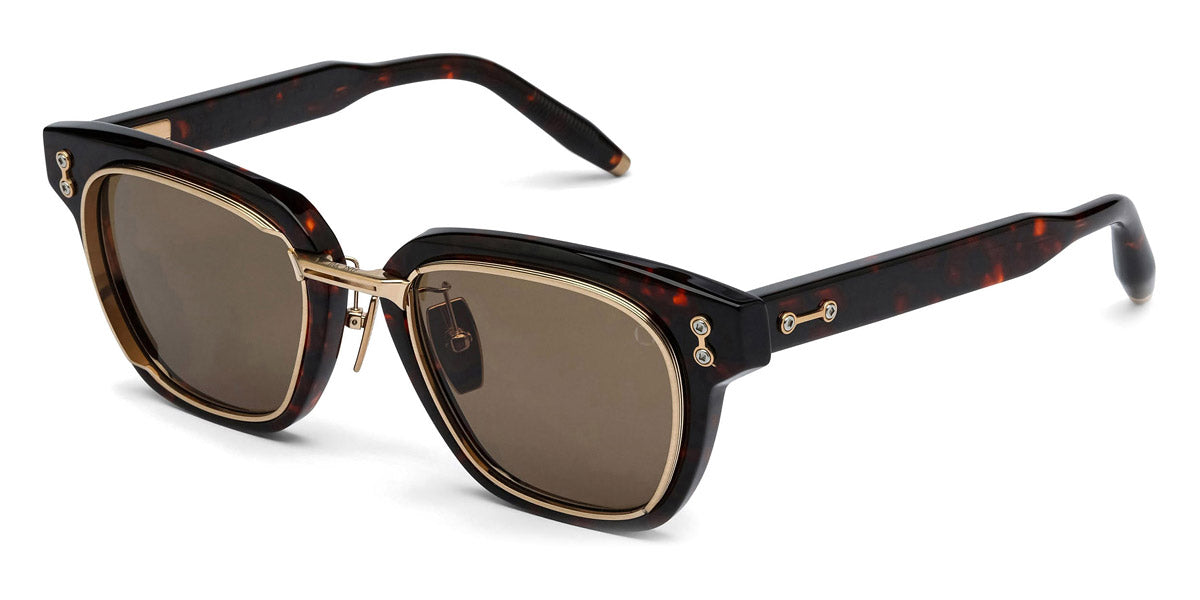 Akoni® Apollo AF AKO Apollo AF 518B 51 - Havana/Brushed 12k Gold/Machine Silver / Dark Brown Sunglasses