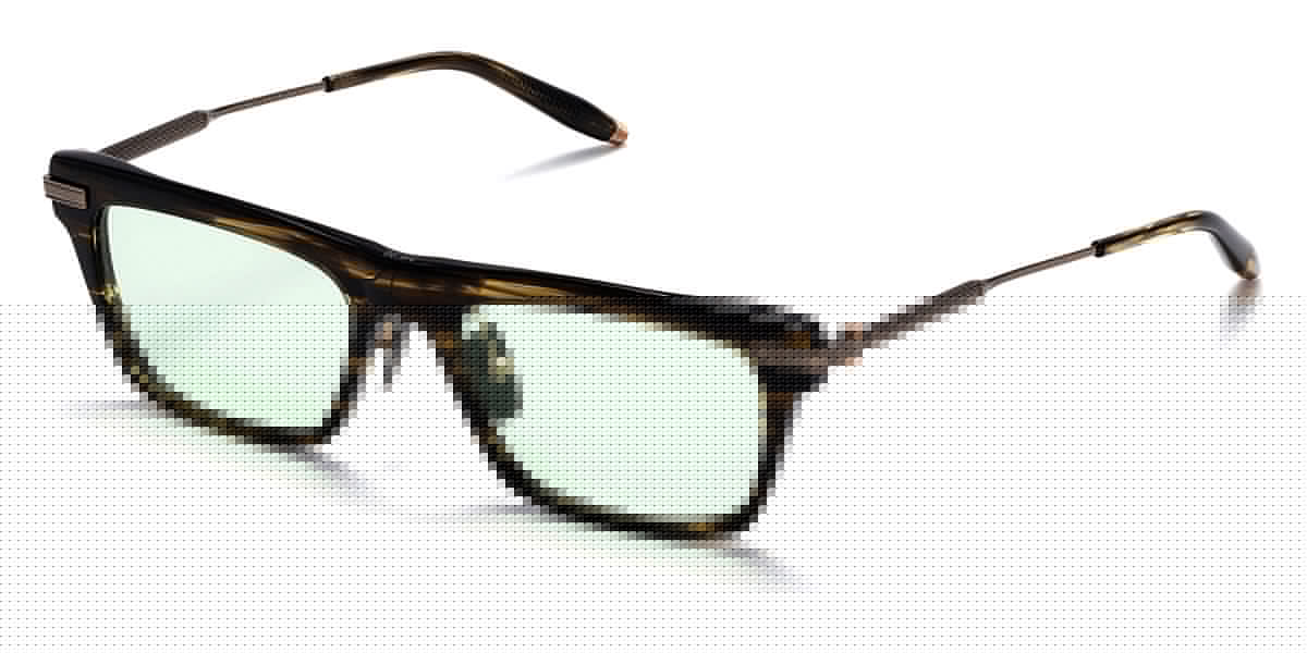 Akoni® Arc AF AKO Arc AF 402B 54 - Dark Tortoise/Antique White Gold / Light Olive Eyeglasses