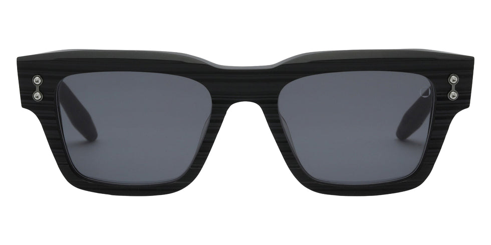 Akoni® Columba - 50 AKO Columba - 50 100F 50 - Scraped Matte Black/Black Rhodium with Machine Silver / Dark Gray AR Sunglasses