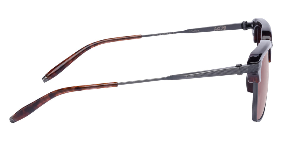 Akoni® Euclid AKO Euclid 526C 51 - Brushed Pewter/Dark Havana / Mars Sunglasses