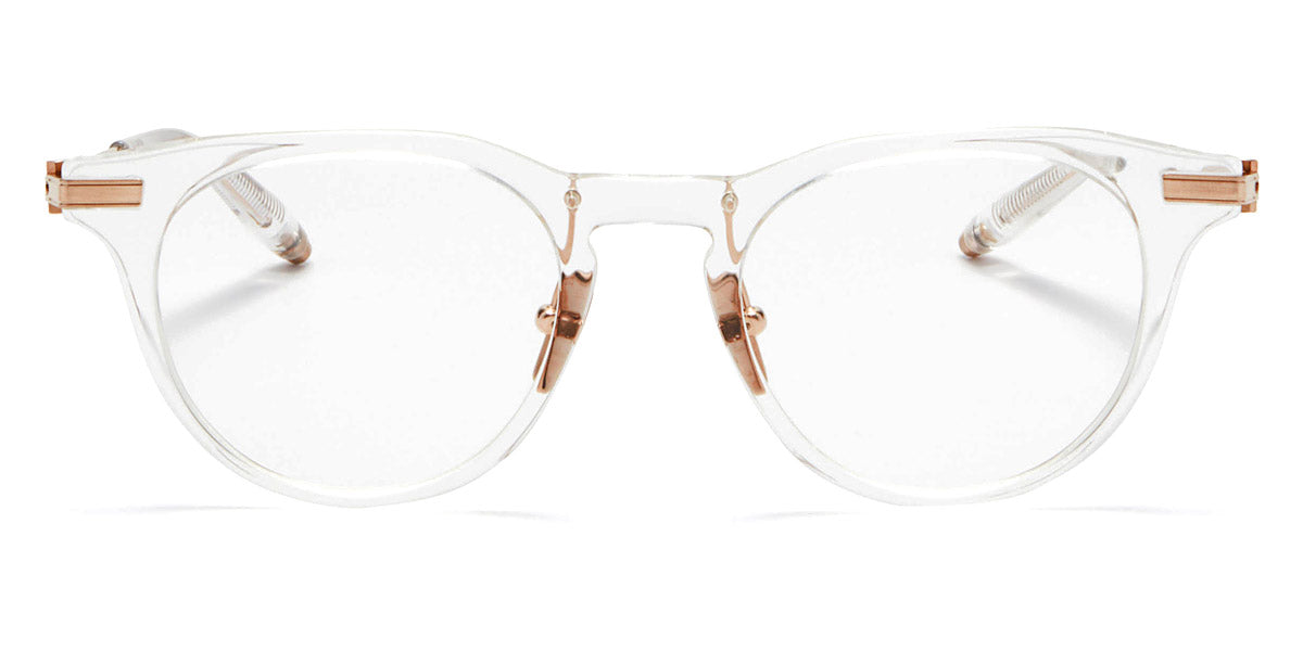 Akoni® Gemini AF AKO Gemini AF 401E 48 - Brushed White Gold/Crystal Clear Eyeglasses