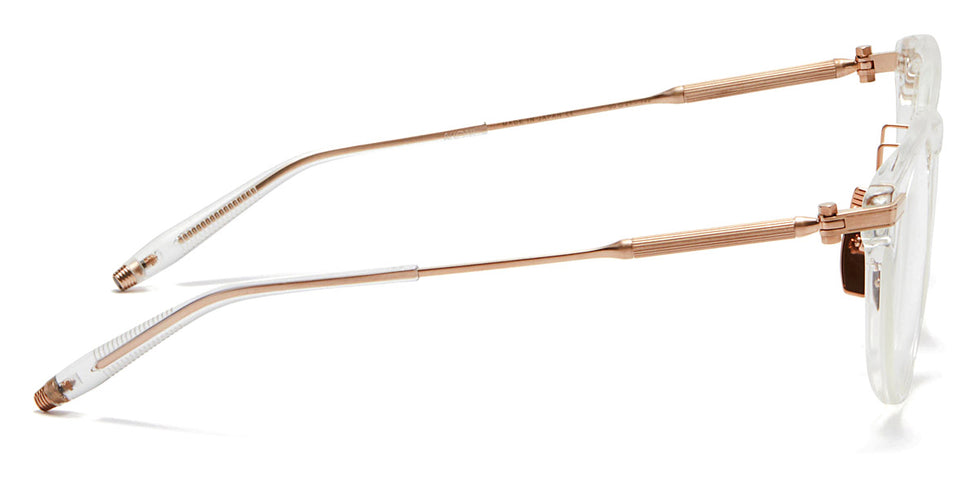 Akoni® Gemini AF AKO Gemini AF 401E 48 - Brushed White Gold/Crystal Clear Eyeglasses