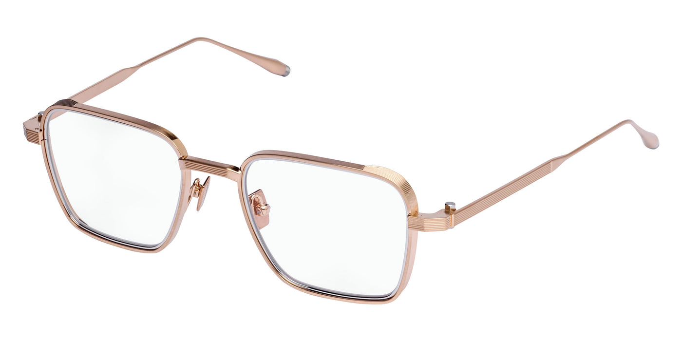 Akoni® Giano AKO Giano 529A 50 - Brushed 12k Gold with Silver Eyeglasses