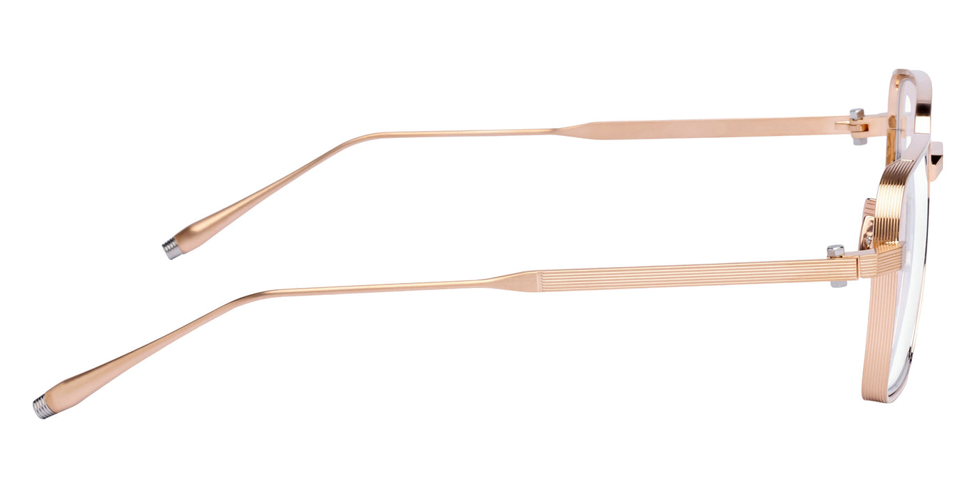 Akoni® Giano AKO Giano 529A 50 - Brushed 12k Gold with Silver Eyeglasses