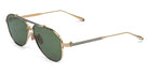 Akoni® Helios AKO Helios 521A 57 - Brushed 12k Gold/Black Palladium/Black Enamel / Dark Olive AR Sunglasses