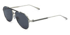 Akoni® Helios AKO Helios 521B 57 - Brushed Silver/Black Rhodium/Black Enamel / Dark Gray AR Sunglasses